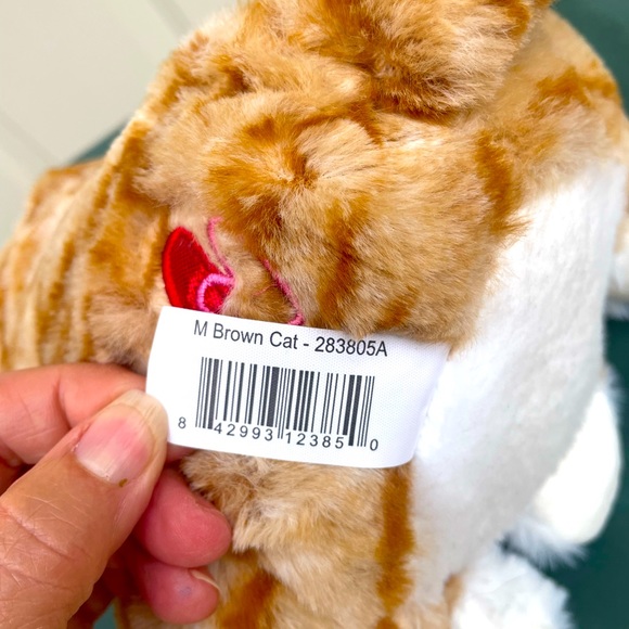 Brown Striped Cat, Plush Stuffed Toy - Picture 4 of 5